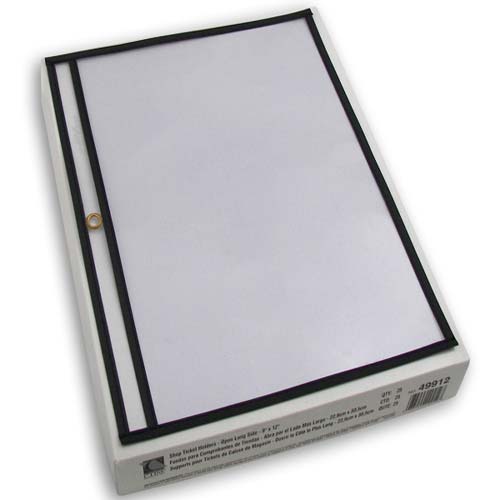 C-Line Reinforced Edge 12" x 9" Shop Ticket Holders 25pk - CLI-49912