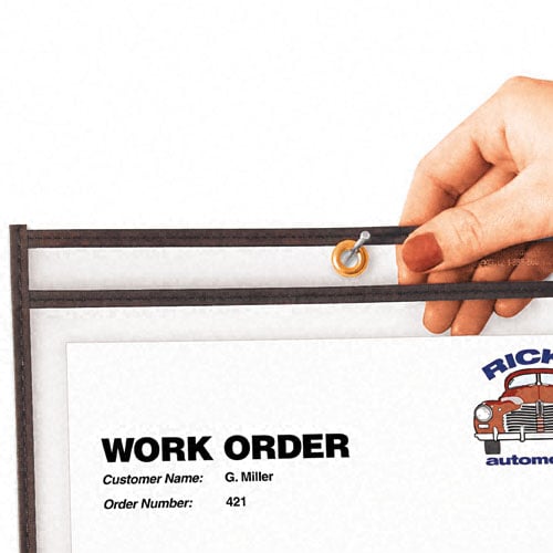 C-Line Reinforced Edge 8.5" x 11" Shop Ticket Holders 25pk - CLI-46911