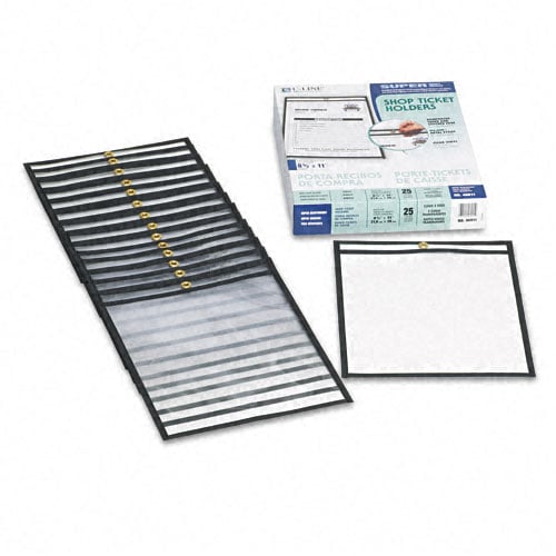 C-Line Reinforced Edge 8.5" x 11" Shop Ticket Holders 25pk - CLI-46911