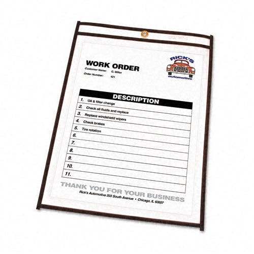C-Line Reinforced Edge 8.5" x 11" Shop Ticket Holders 25pk - CLI-46911