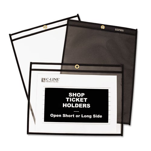 C-Line Reinforced Edge 8.5" x 11" Shop Ticket Holders 25pk - CLI-46911