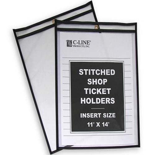 C-Line Reinforced Edge Shop Ticket Holders - 25pk