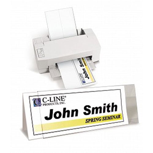 C-Line Rigid Inkjets/Laser Name Tent Holders 25pk - CLI-87507