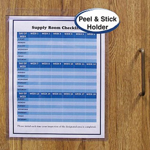 C-Line Self Adhesive 8.5" x 11" Clear Heavy Vinyl Back Holders 50pk - CLI-70911