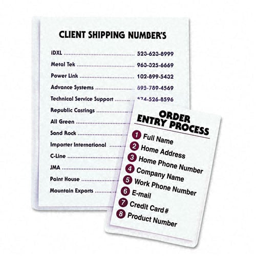 C-Line Self Adhesive 9" x 12" Clear Heavy Vinyl Back Holders 50pk - CLI-70912