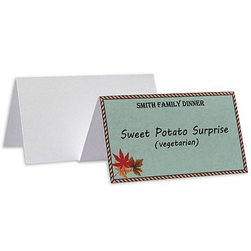 C-Line Small Scored White Name Tent Cardstock 160pk - CLI-87527