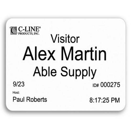 C-Line Thermal Name Badges for Direct Thermal Printers 400pk - CLI-92723