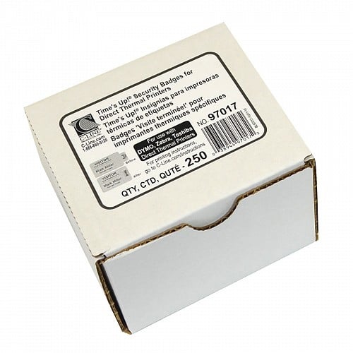 C-Line Times Up! Self-Expiring Security Badges for Direct Thermal Printers - CLI-97017