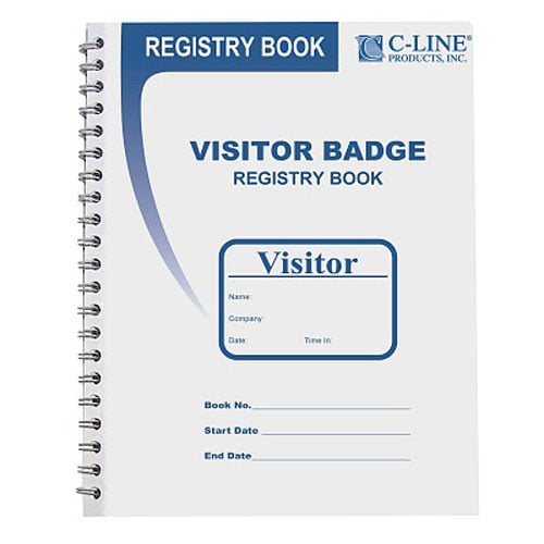 C-Line Times Up! Self-Expiring Visitor Badges with Registry Log 150/book - CLI-97009