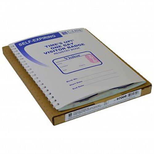 C-Line Times Up! Self-Expiring Visitor Badges with Registry Log 150/book - CLI-97009