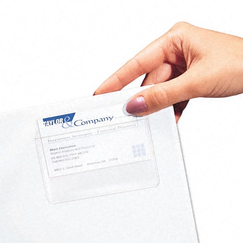 C-Line Top Load Self-Adhesive Business Card Holders 10pk - CLI-70257