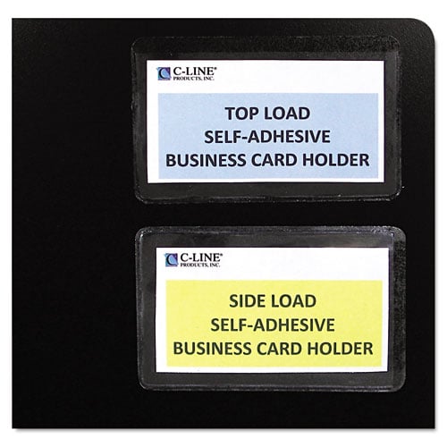 C-Line Top Load Self-Adhesive Business Card Holders 10pk - CLI-70257