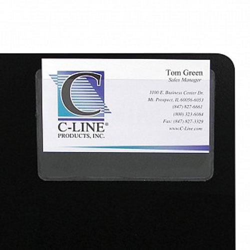 C-Line Top Load Self-Adhesive Business Card Holders 10pk - CLI-70257