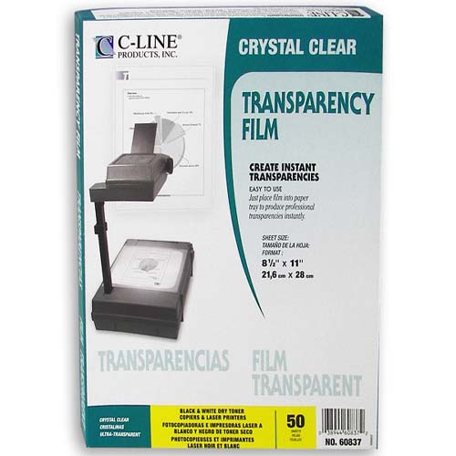 C-Line Transparency Film for Copiers and Laser Printers 50pk (CLI-60837)