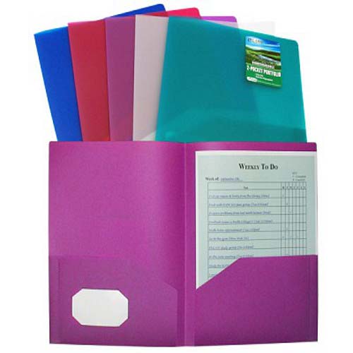 C-Line Two-Pocket Heavyweight Biodegradable Poly Portfolio - 36/PK