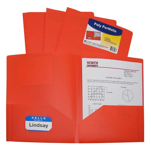C-Line Two-Pocket Heavyweight Poly Portfolio