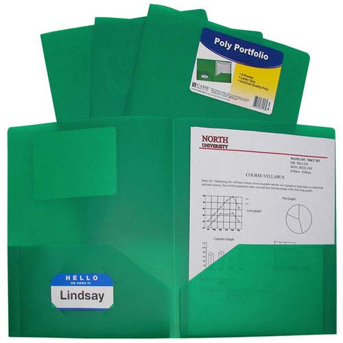 C-Line Two-Pocket Heavyweight Poly Portfolio