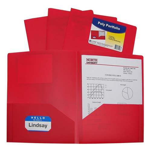 C-Line Two-Pocket Heavyweight Poly Portfolio