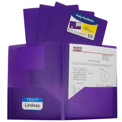 C-Line Two-Pocket Heavyweight Poly Portfolio