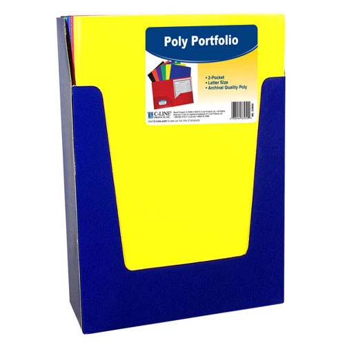 C-Line Two-Pocket Heavyweight Poly Primary Colors Portfolio 36pk - CLI-33950 - Clearance Sale