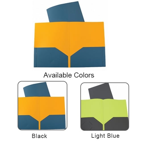 C-Line Two-Tone Two-Pocket Super Heavyweight Poly Portfolio