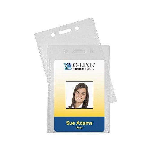 C-Line Vertical Proximity Badge Holders 50pk - CLI-89923