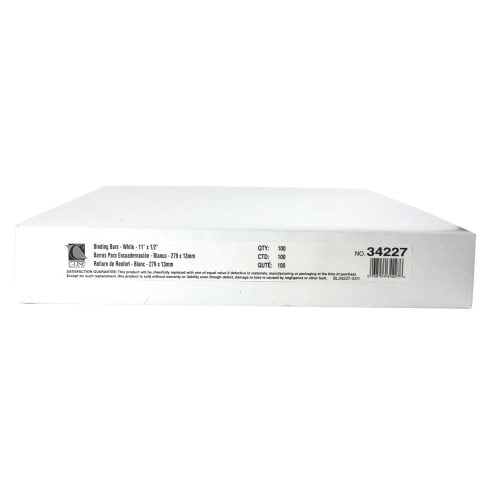 C-Line White 1/2" Slide-'n-Grip Binding Bars 100pk - CLI-34227