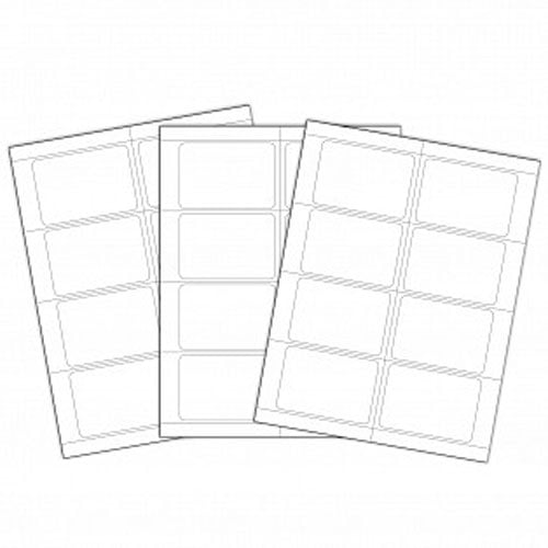 C-Line White Border Pressure Sensitive Printer Name Badges 200pk - CLI-92377