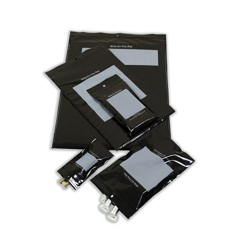 C-line Write-On Reclosable Black PolyBags