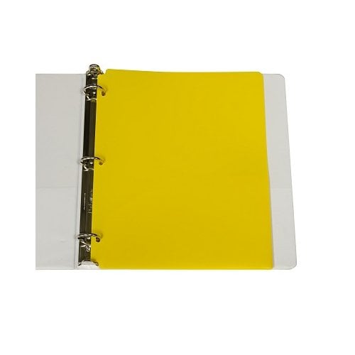 C-Line Yellow Two-Pocket Heavyweight Poly Portfolio Folder with Three-Hole Punch 25pk