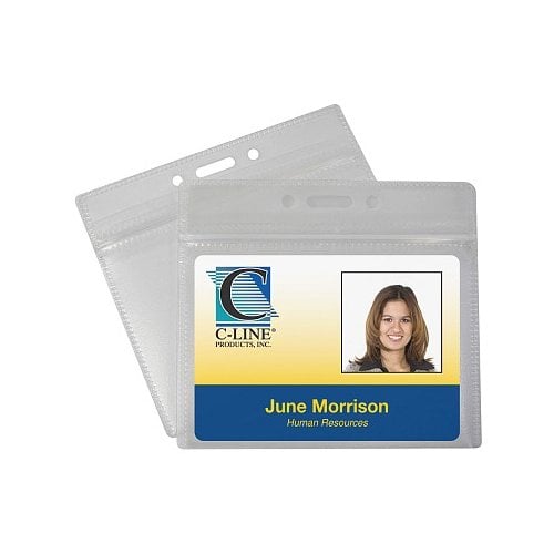 C-Line Zippered Badge Holders - 50pk