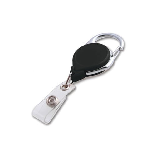 Carabiner Badge Reels with Clear Vinyl Strap