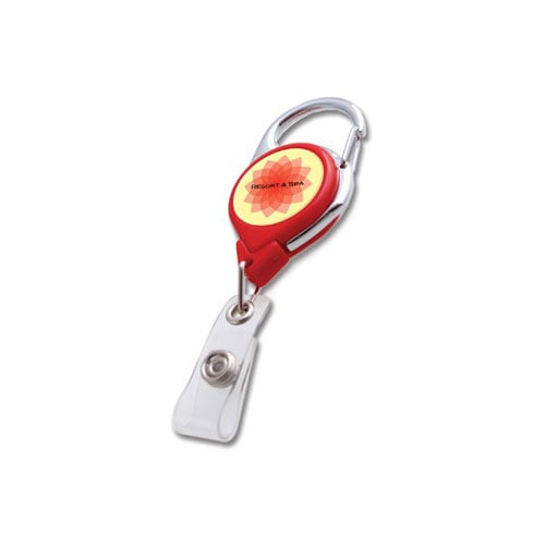 Carabiner Badge Reels with Clear Vinyl Strap