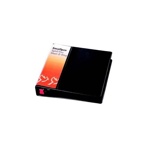 Cardinal 1.5" Black EasyOpen SpineVue Locking Slant-D Binder - 12pk