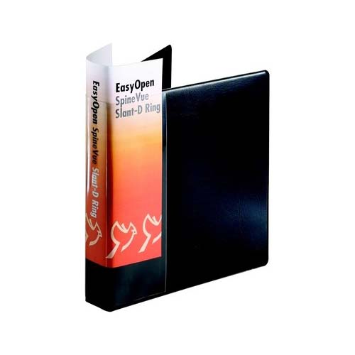 Cardinal 1.5" Black EasyOpen SpineVue Locking Slant-D Binder - 12pk