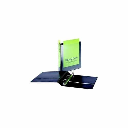 Cardinal 1.5" Black HeavyDuty ClearVue Round Ring Binder - 12pk