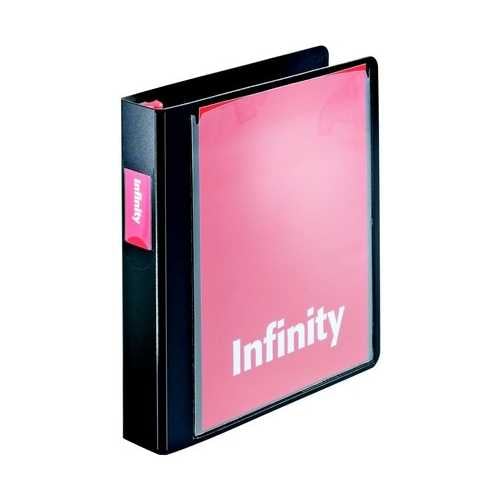 Cardinal 1.5" Black Infinity ClearVue Locking Slant-D Binder - 12pk
