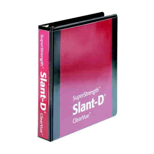 Cardinal 1.5" Black SuperStrength ClearVue Locking Slant-D Ring Binder