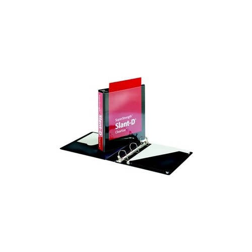 Cardinal 1.5" Black SuperStrength ClearVue Locking Slant-D Ring Binder