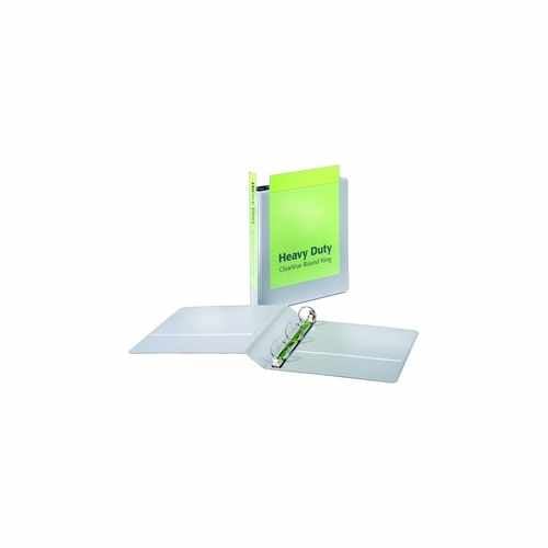 Cardinal 1.5" Gray HeavyDuty ClearVue Round Ring Binder - 12pk