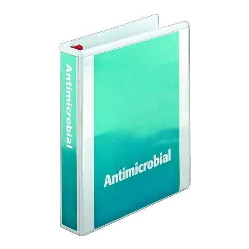 Cardinal 1.5" White Antimicrobial ClearVue Slant-D Ring Binder 12pk - CRD-32115