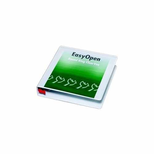 Cardinal 1.5" White EasyOpen ClearVue Locking Round Ring Binder 12pk - CRD-11110CB