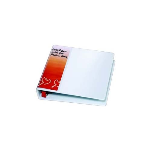 Cardinal 1.5" White EasyOpen SpineVue Locking Slant-D Binder - 12pk