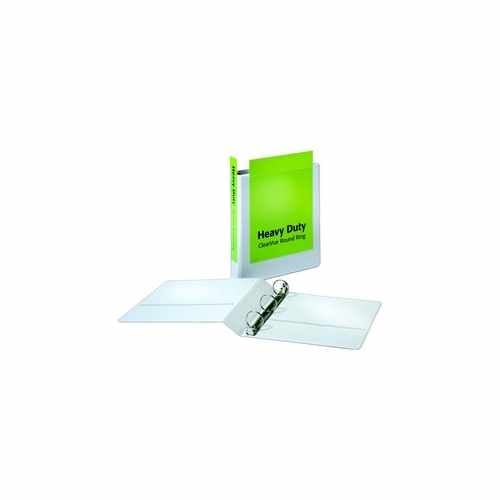 Cardinal 1.5" White HeavyDuty ClearVue Round Ring Binder - 12pk