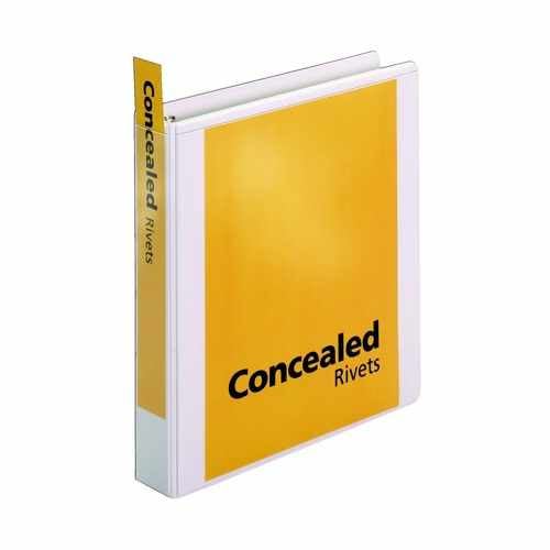 Cardinal 1.5" White ProVue Concealed Rivet Round Ring Binder 12pk - CRD-31310