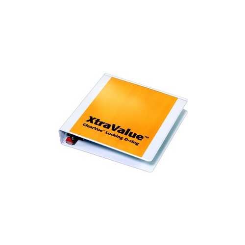 Cardinal 1.5" White XtraValue ClearVue Locking Slant-D Binder 12pk - CRD-19020
