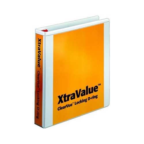 Cardinal 1.5" White XtraValue ClearVue Locking Slant-D Binder 12pk - CRD-19020