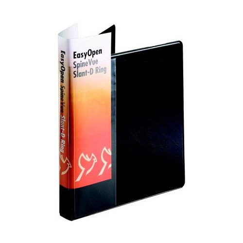 Cardinal 1" Black EasyOpen SpineVue Locking Slant-D Ring Binder - 12pk