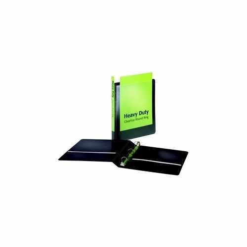 Cardinal 1" Black HeavyDuty ClearVue Round Ring Binder - 12pk