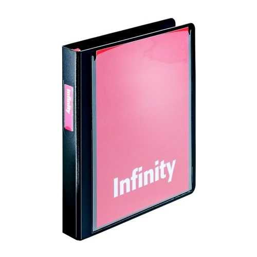 Cardinal 1" Black Infinity ClearVue Locking Slant-D Ring Binder - 12pk